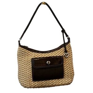 Brighton Rattan and Leather Purse‎